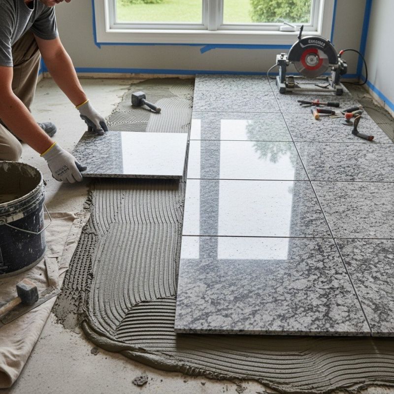 Granite Tiles Installation detail